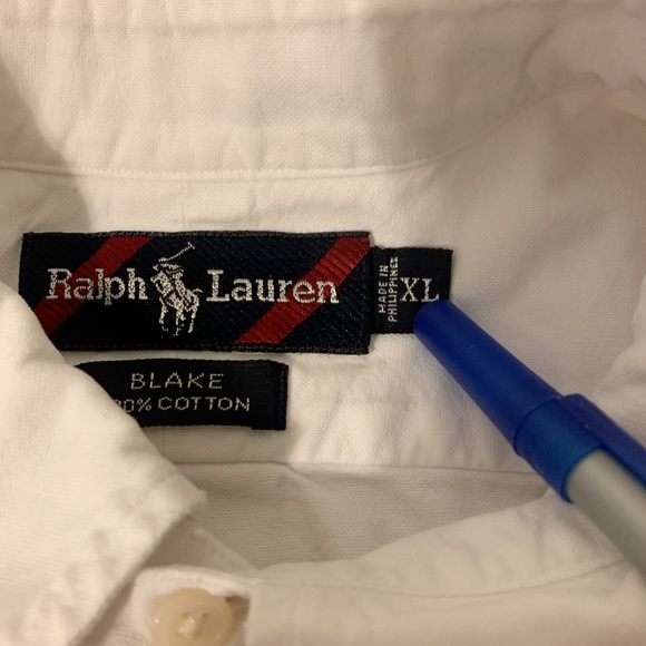 Ralph Lauren shirts XL size BLAKE cotton 100% - Picture 7 of 7